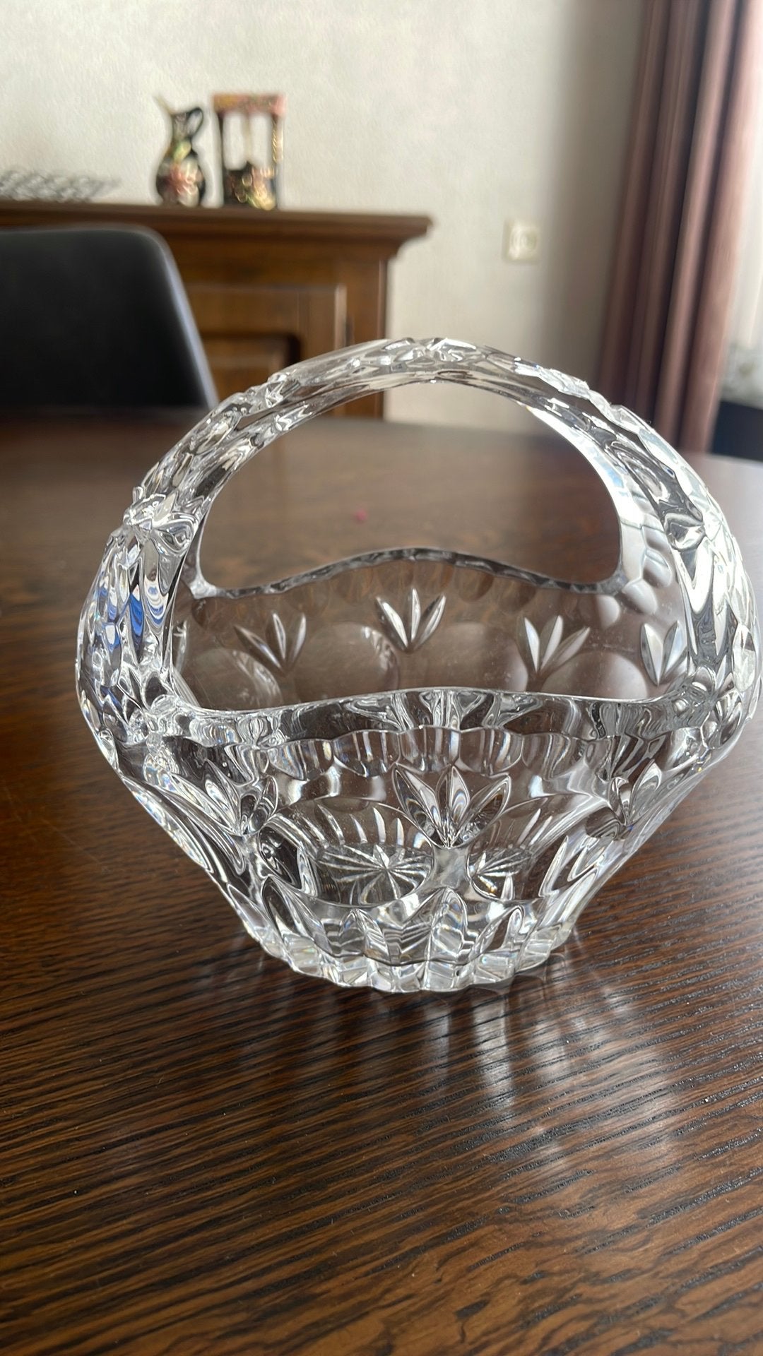 Kristallen bonbonschaaltje, Ophalen, Schaal, Ovaal, Glas