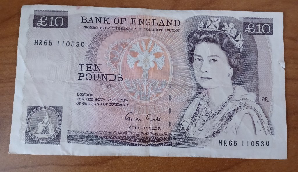 Bank of England: Ten Pounds (geen wettig betaalmiddel meer), Verzenden, Overige landen, Los biljet