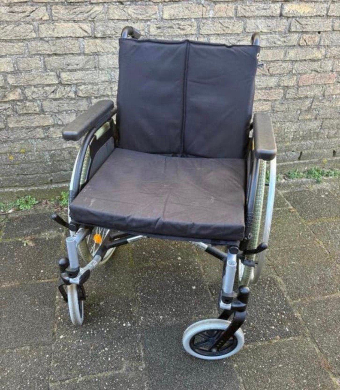 Duw Rolstoel inklapbaar zonder voetsteunen, Ophalen of Verzenden, Inklapbaar, Gebruikt, Duwrolstoel