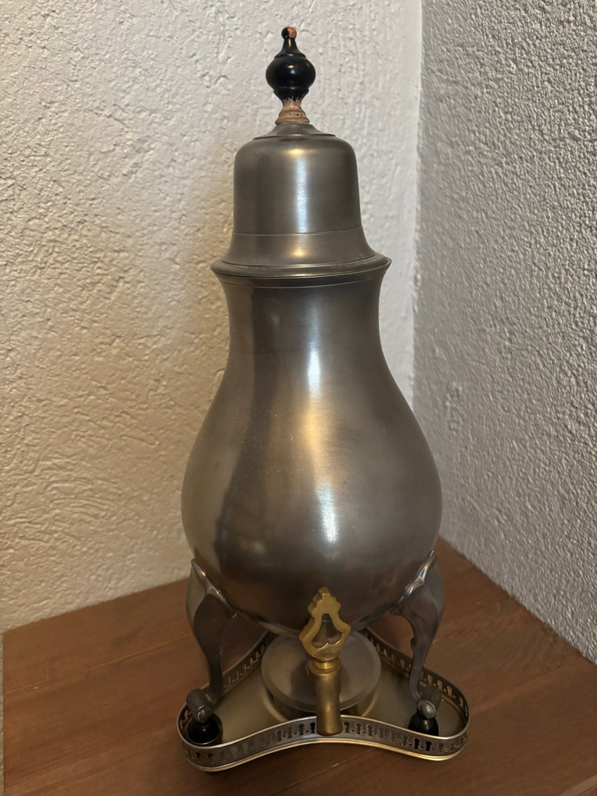 Antieke tinnen kraantjeskan, 46 cm hoog, Antiek en Kunst, Ophalen