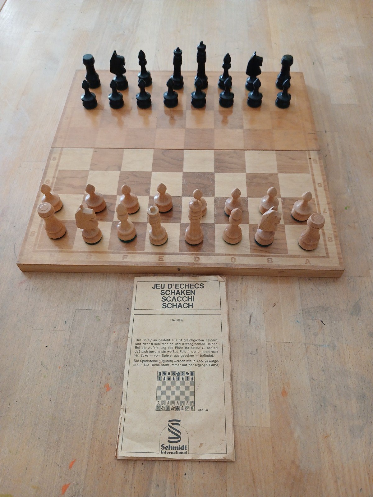 Schaakkist met schaakstukken ( schmidt), Ophalen