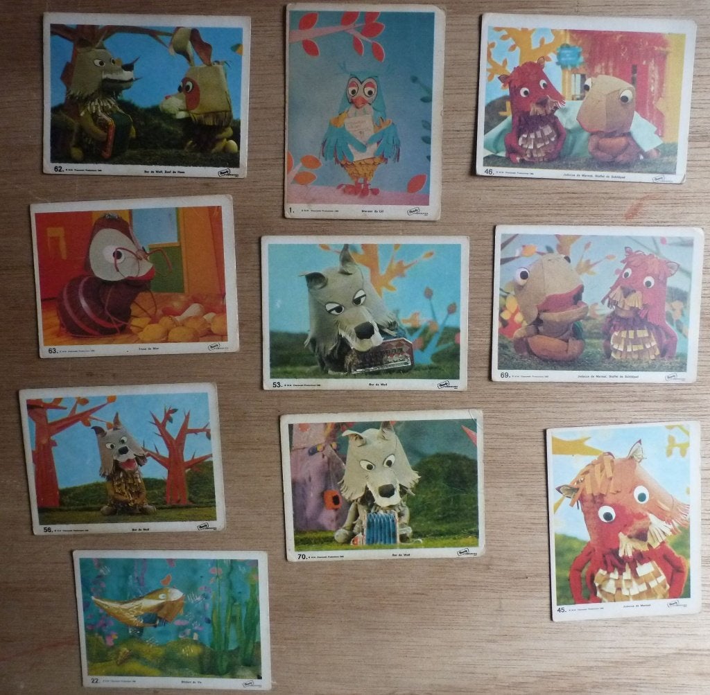 Monty Leiden 10x verzamelplaatjes DE FABELTJESKRANT, Ophalen of Verzenden, Gebruikt, Meerdere plaatjes