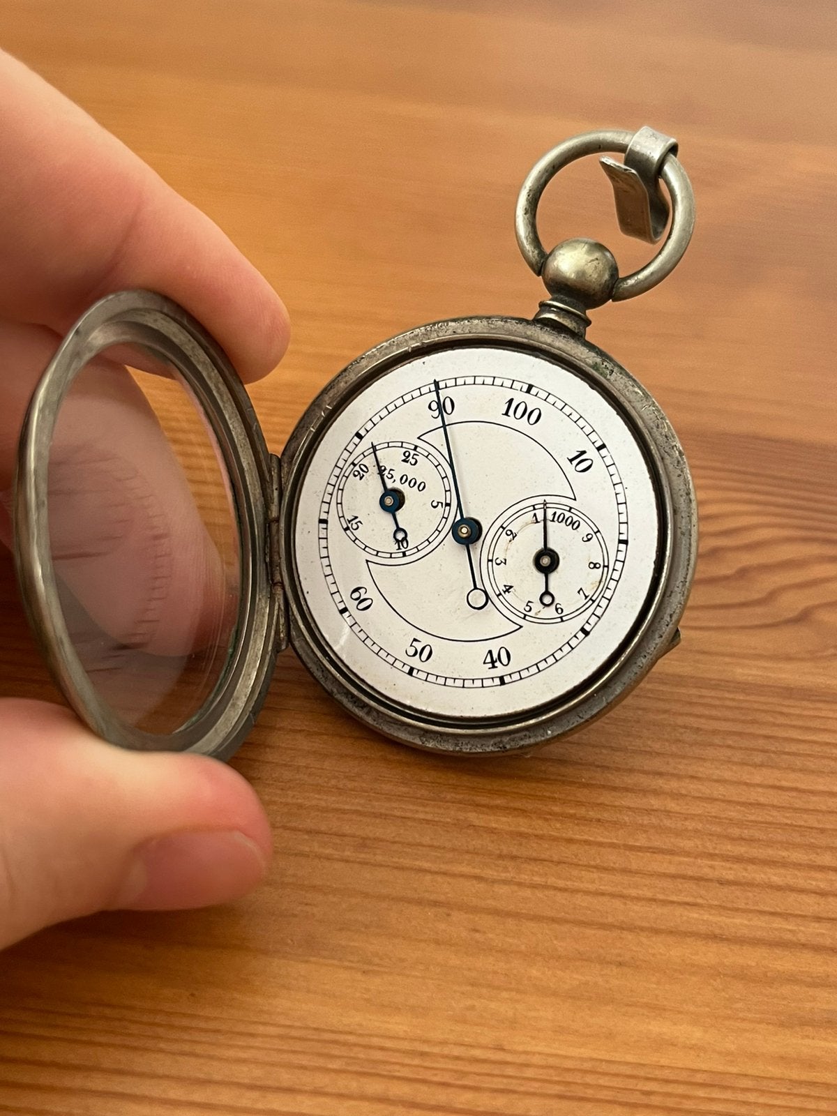 Antieke stappenteller, Overige merken, Zakhorloge, Staal, 1900 tot 1930