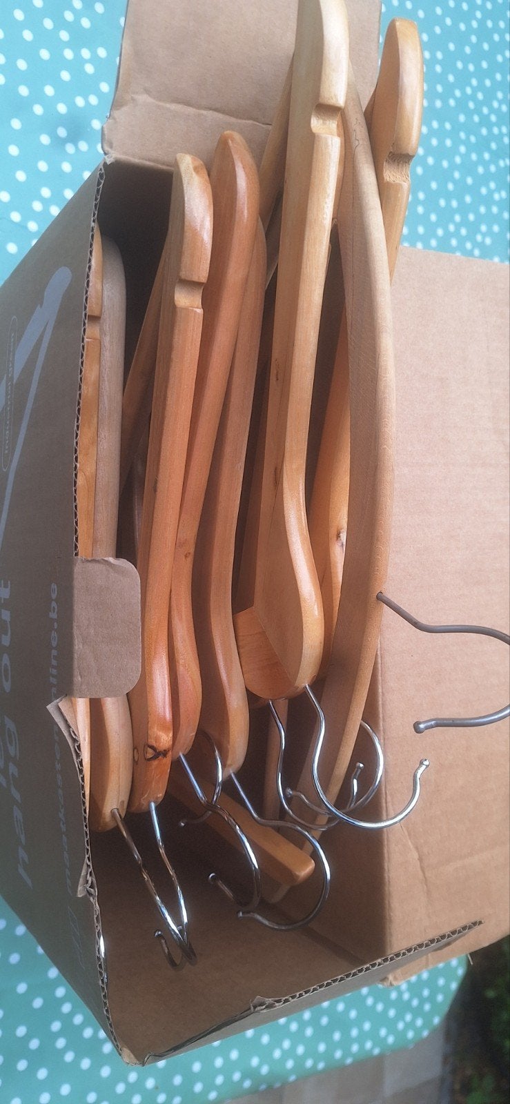 Dozijn houten kleerhangers, Kleding | Dames, Ophalen