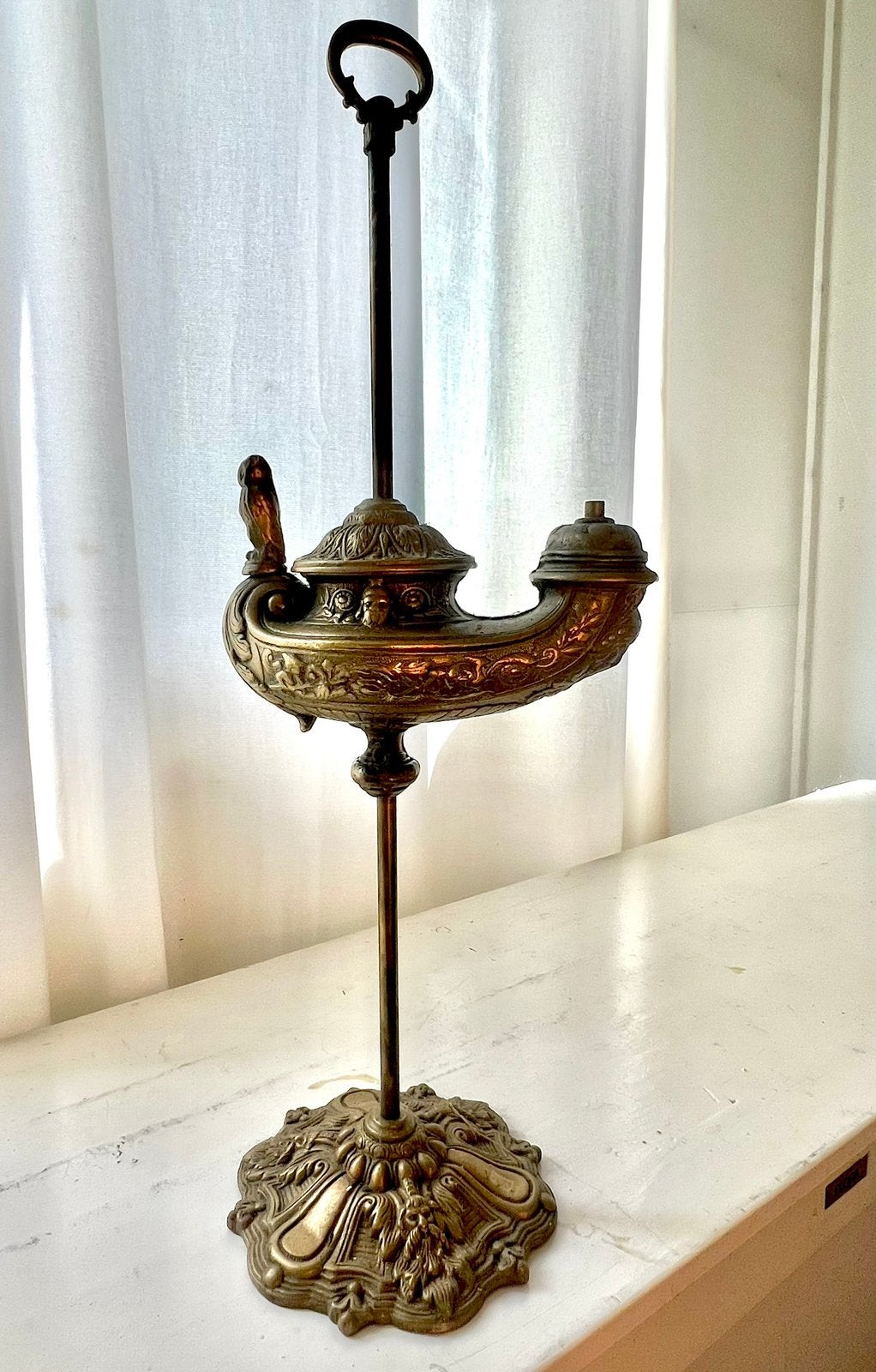 Aladdin olielamp antiek, Ophalen of Verzenden