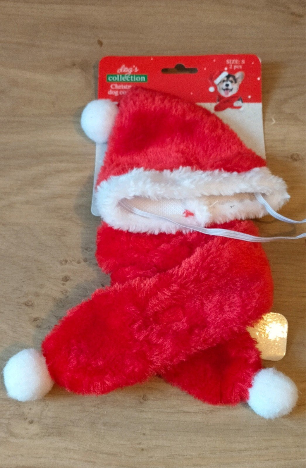 Kerstmuts en sjaal maat S Rood/wit, Dieren en Toebehoren, Verzenden, Nieuw, Overige hondenkleding, S