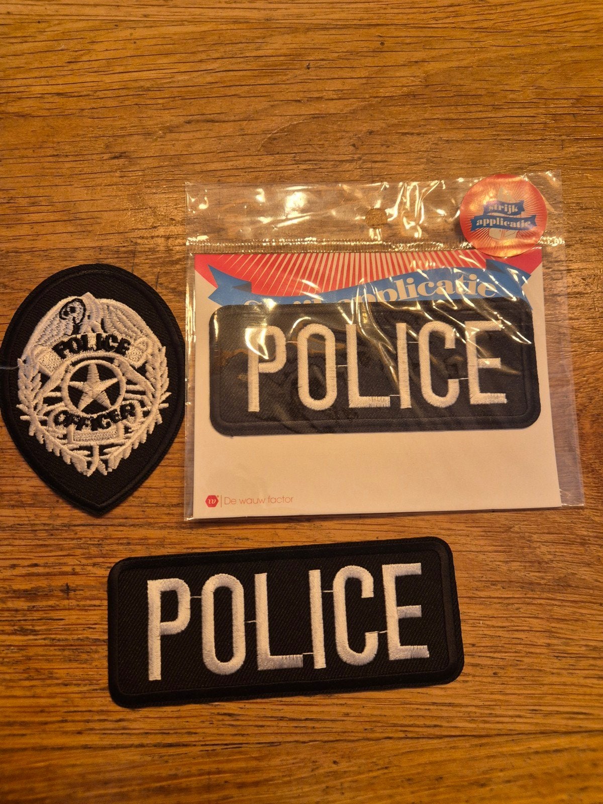 Set van 3 Police Strijkapplicaties - Nieuw, Hobby en Vrije tijd, Kledingapplicaties en Hotfix, Ophalen of Verzenden, Nieuw