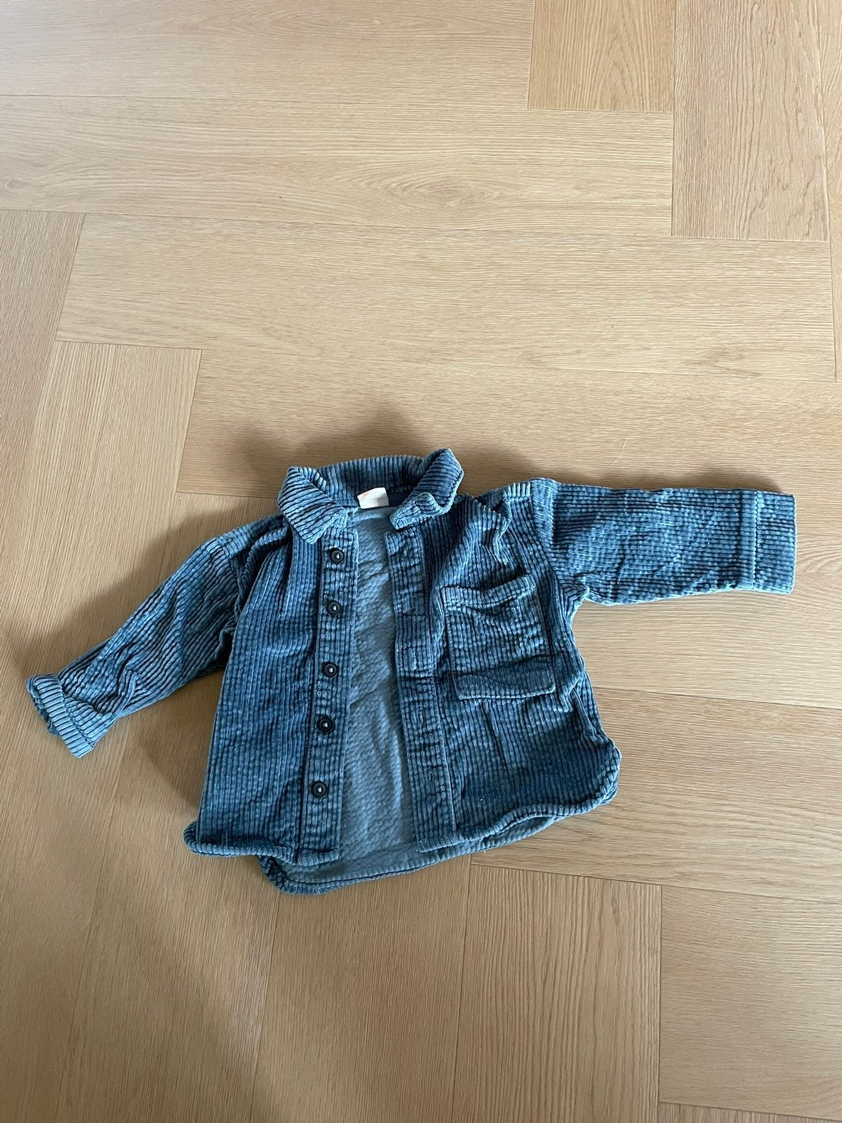 Baby ribfluwelen overhemd - Blauw, Ophalen of Verzenden, Zo goed als nieuw, Jongetje of Meisje