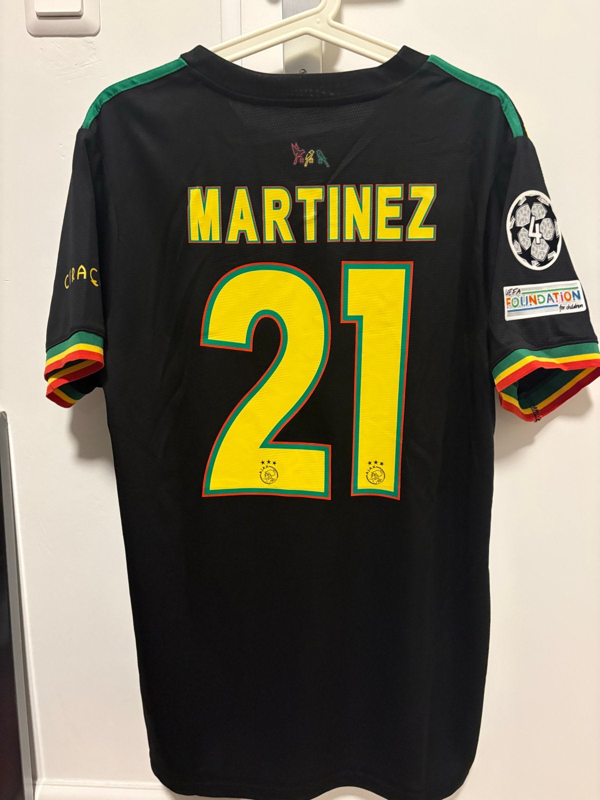 Retro Ajax Bob Marley Martinez #18 Shirt – Maat Large Adidas, Kleding | Heren, Maat 52/54 (L), Zwart, Nieuw, Ophalen of Verzenden