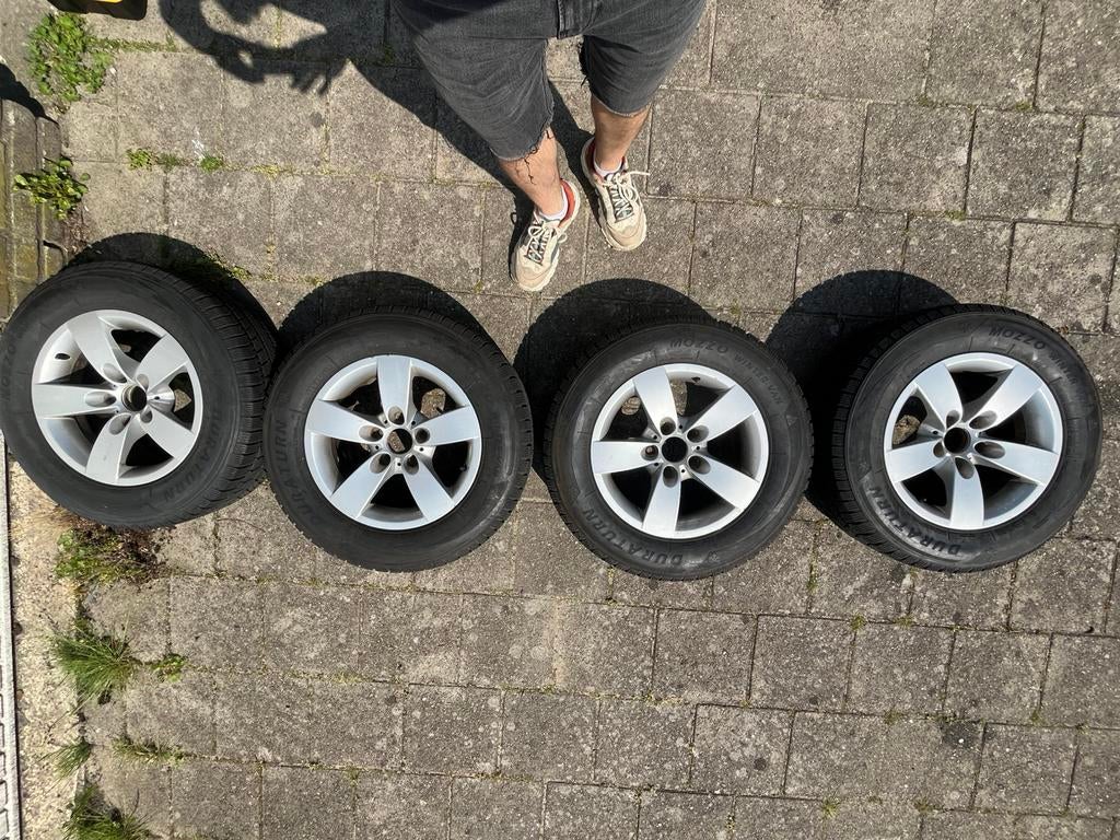 BMW OEM velgenset 5x120 met winterbanden (cargo), Ophalen, Banden en Velgen, 17 inch, Winterbanden