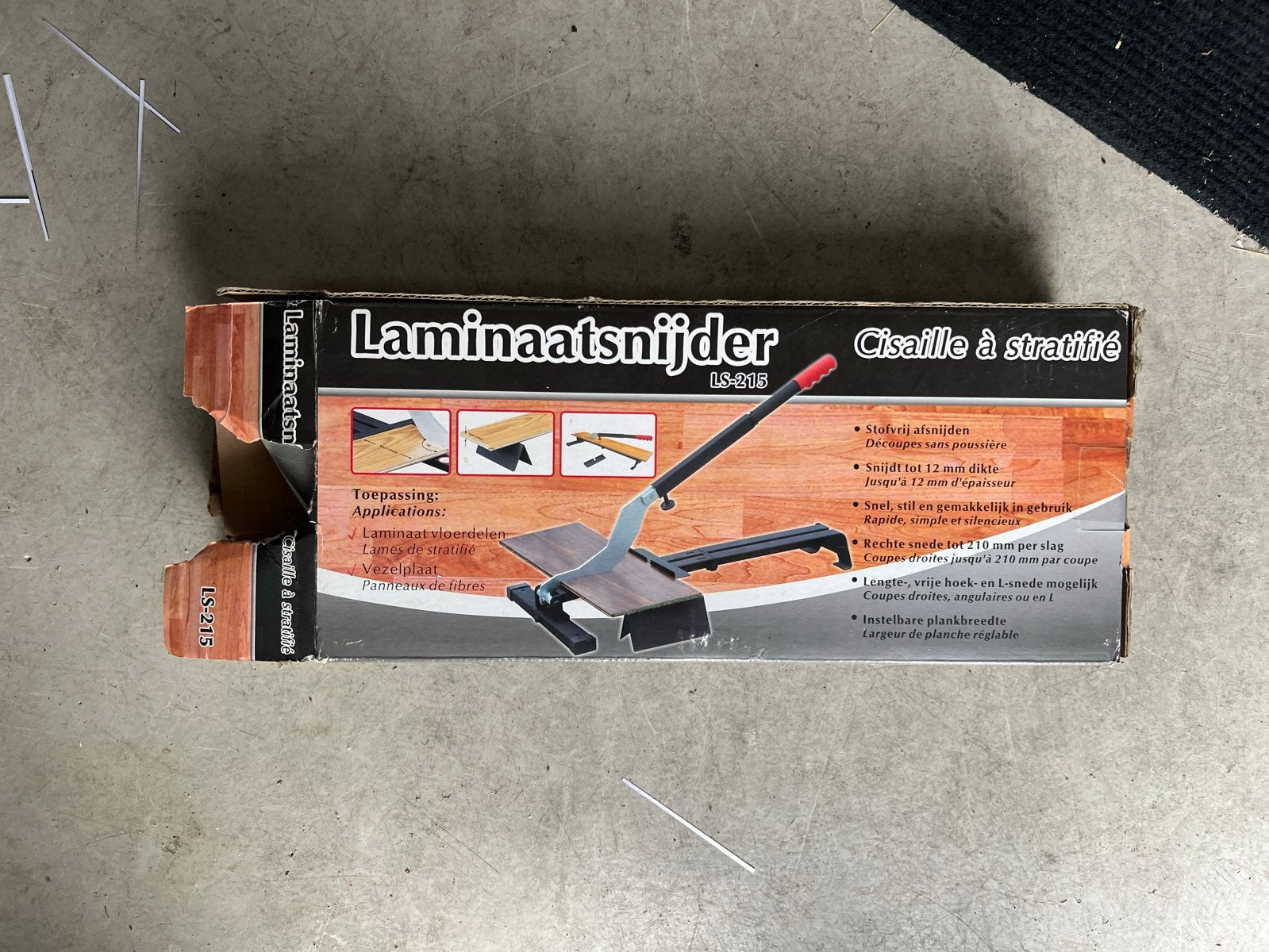 Laminatensnijder LS-215 - Stofvrij en Eenvoudig, Ophalen of Verzenden, Zo goed als nieuw