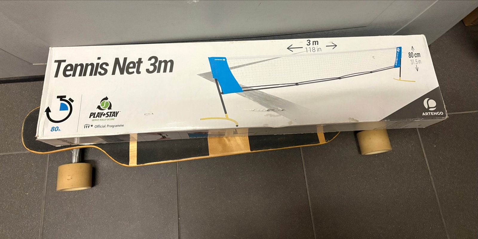 Tennis Net 3m - Zo goed als nieuw, Sport en Fitness, Tennis, Ophalen, Zo goed als nieuw, Overige typen, Overige merken