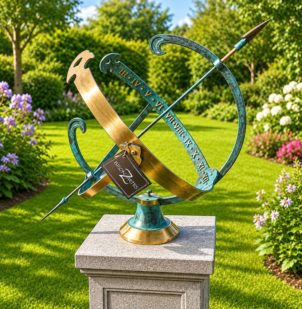 bronzen ZONNEWIJZER / geen verzendkosten / €399,-, Tuin en Terras, Zonnewijzers, Nieuw, Info@huisentuindecoratiemarie.nl, Huis en tuin decoratie marie