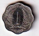 1  cent  1981  East Caribian States km. 10 ( 0,20 ), Ophalen of Verzenden, Noord-Amerika, Losse munt