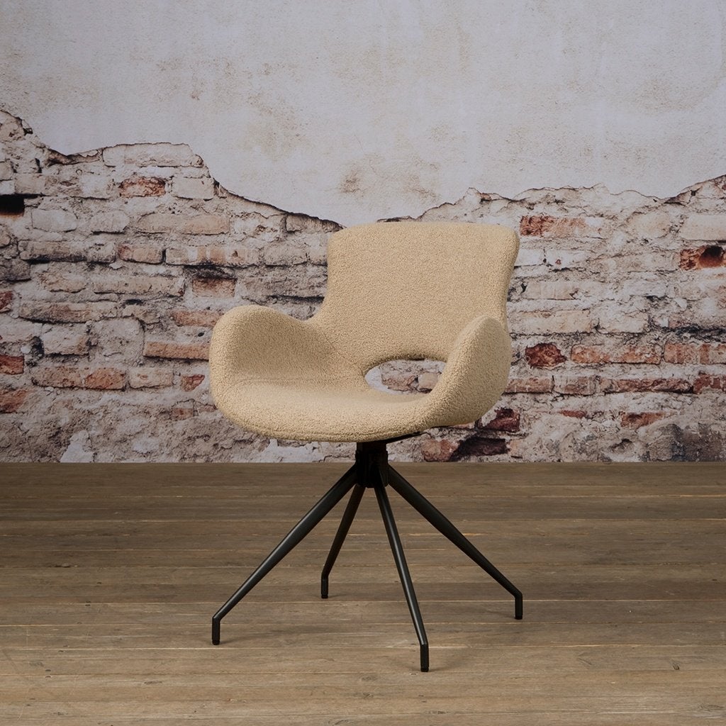 *ACTIE* Eetkamerstoel Campo Wit Taupe Bruin €169 NU €99 (10), Nieuw, Ophalen of Verzenden, Stof, Vijf, Zes of meer stoelen