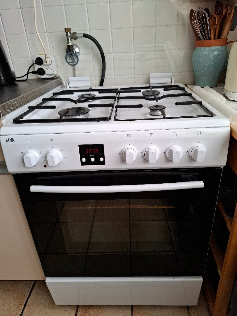 Etna Gasfornuis met elektrische oven, Witgoed en Apparatuur, Fornuizen, Ophalen, Gebruikt, Warmhoudplaat, 60 cm of meer