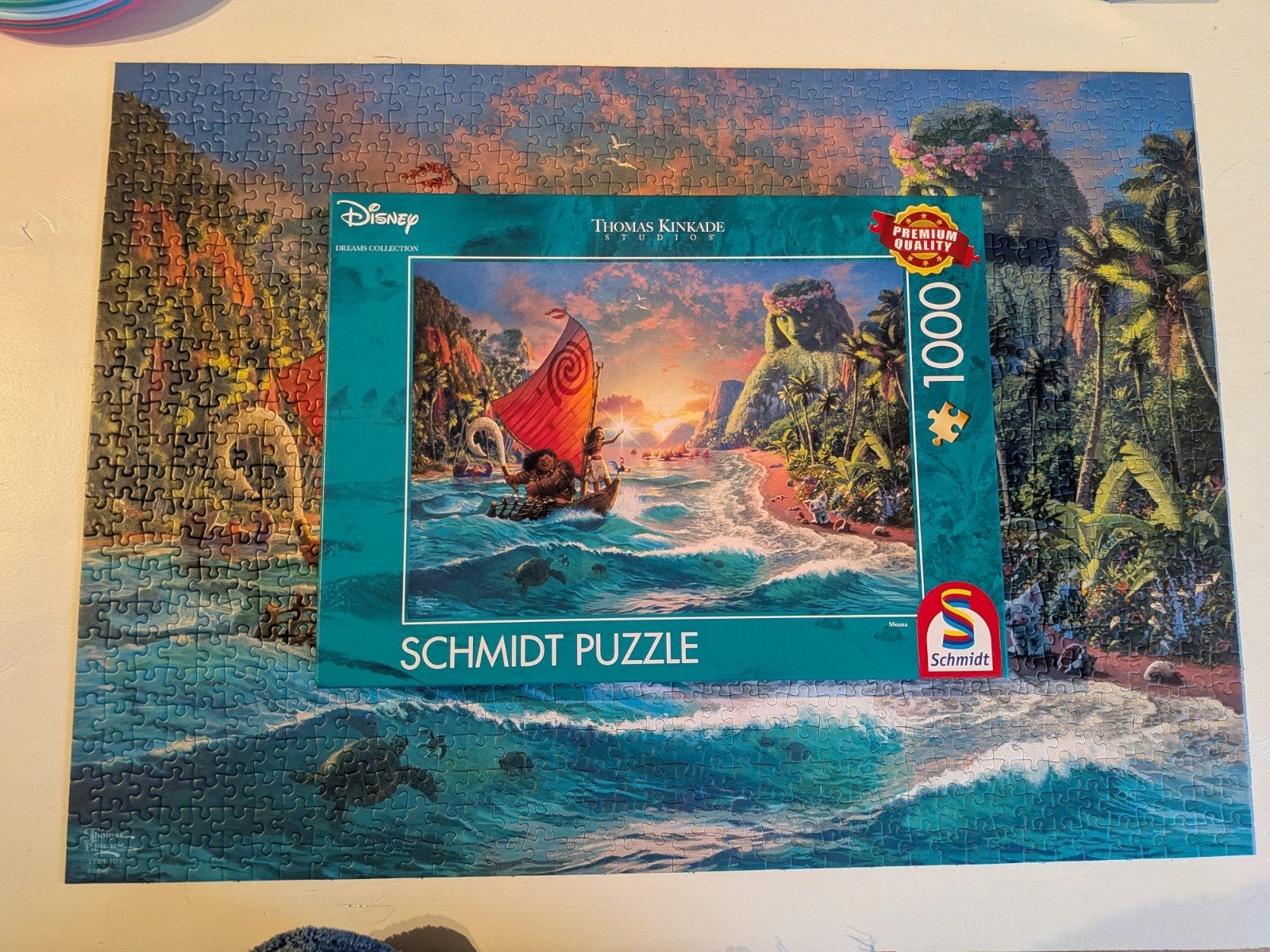 Moana puzzel, Ophalen of Verzenden, 500 t/m 1500 stukjes, Zo goed als nieuw, Legpuzzel