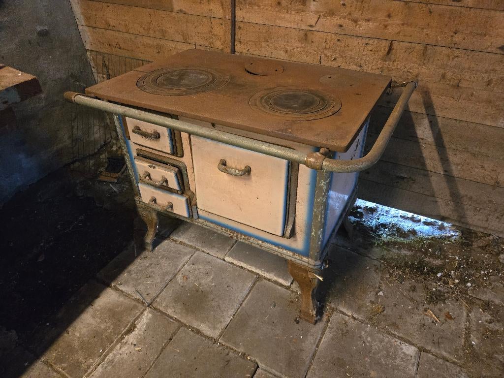 Antiek Pelgrim fornuis | Houtkachel kooktoestel vintage, Huis en Inrichting, Kachels, Ophalen, Gebruikt, Overige brandstoffen