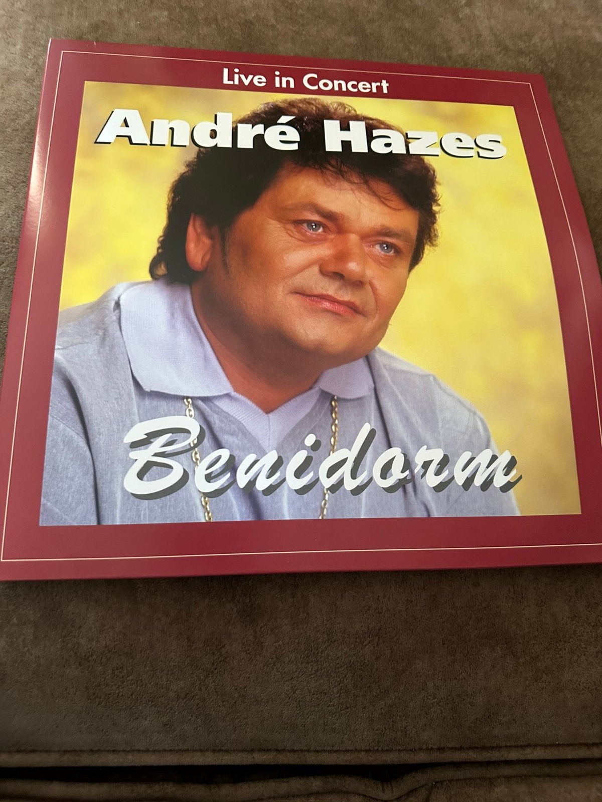 Andre Hazes Live In Concert Benidorm  Vinyl, Ophalen of Verzenden, Zo goed als nieuw, Overige formaten, Levenslied of Smartlap
