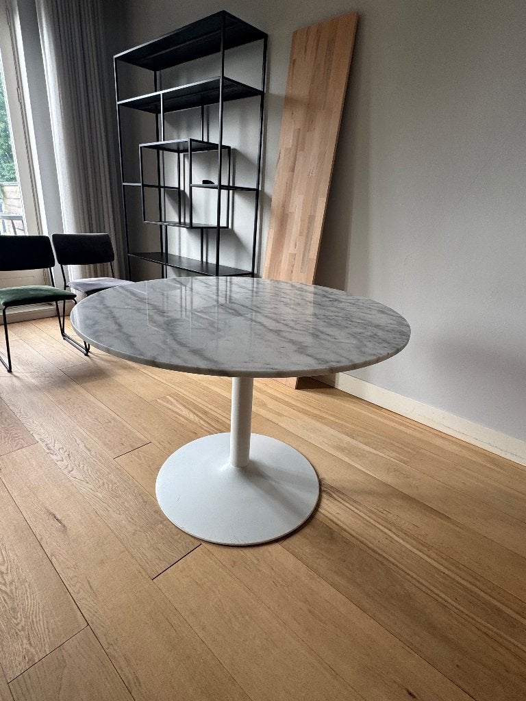 Marmeren ronde tafel, Ophalen, Overige materialen, Gebruikt, Rond