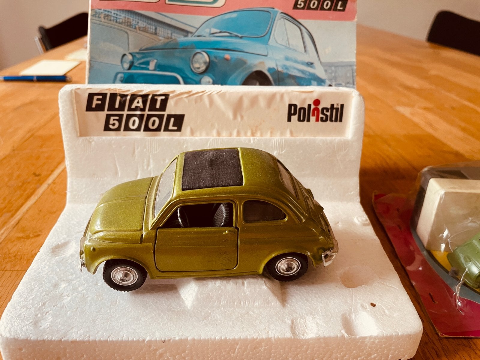 2 x Fiat 500 L - 1970 - Polistil & Roulotte, Verzenden, Zo goed als nieuw, Overige merken