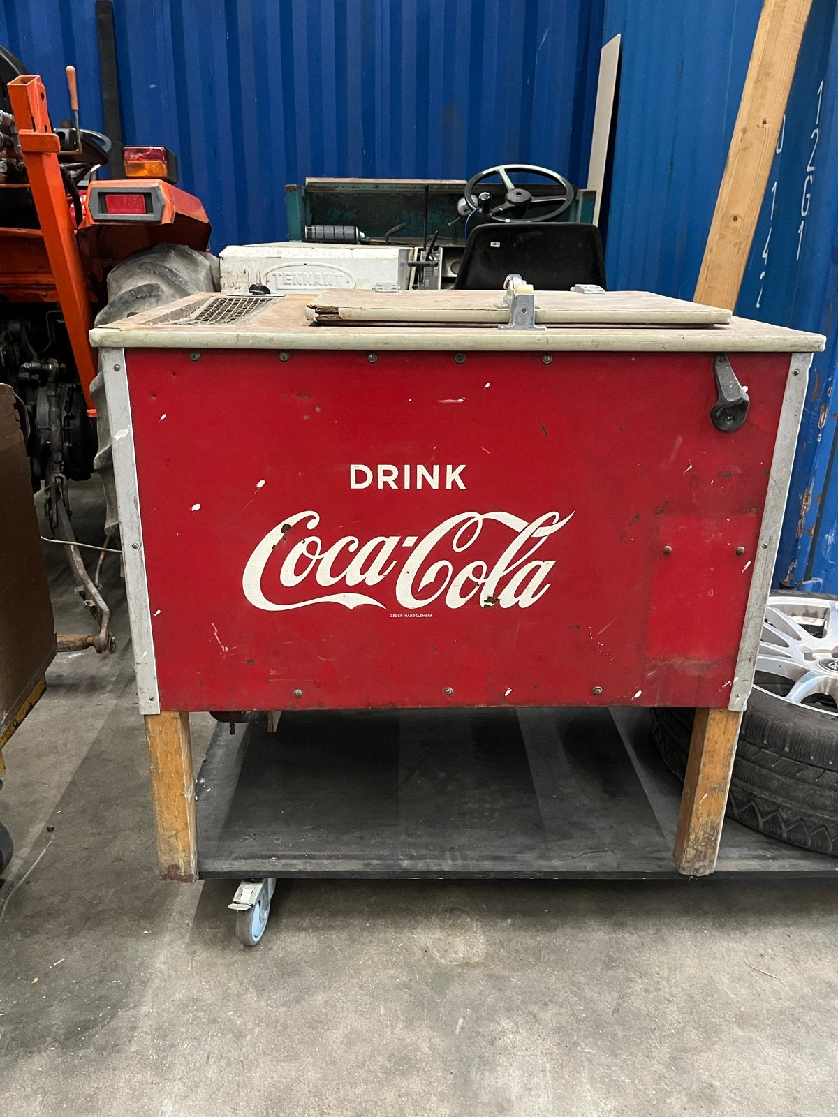 Vintage Coca-Cola Houten Koelkast - Werkend MOET WEG, Ophalen, Minder dan 85 cm, 60 cm of meer, Minder dan 75 liter