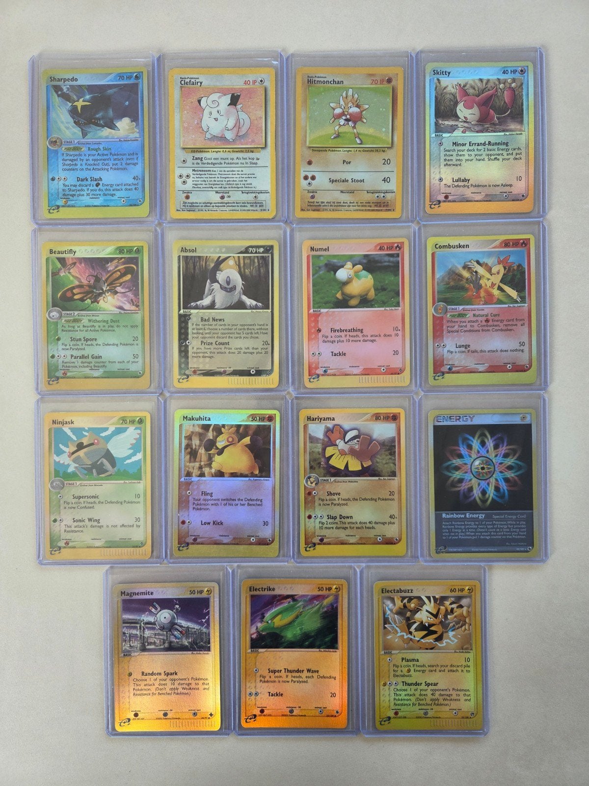 15x Pokémon (Reverse Holo) kaarten 2003!, Hobby en Vrije tijd, Verzenden, Meerdere kaarten