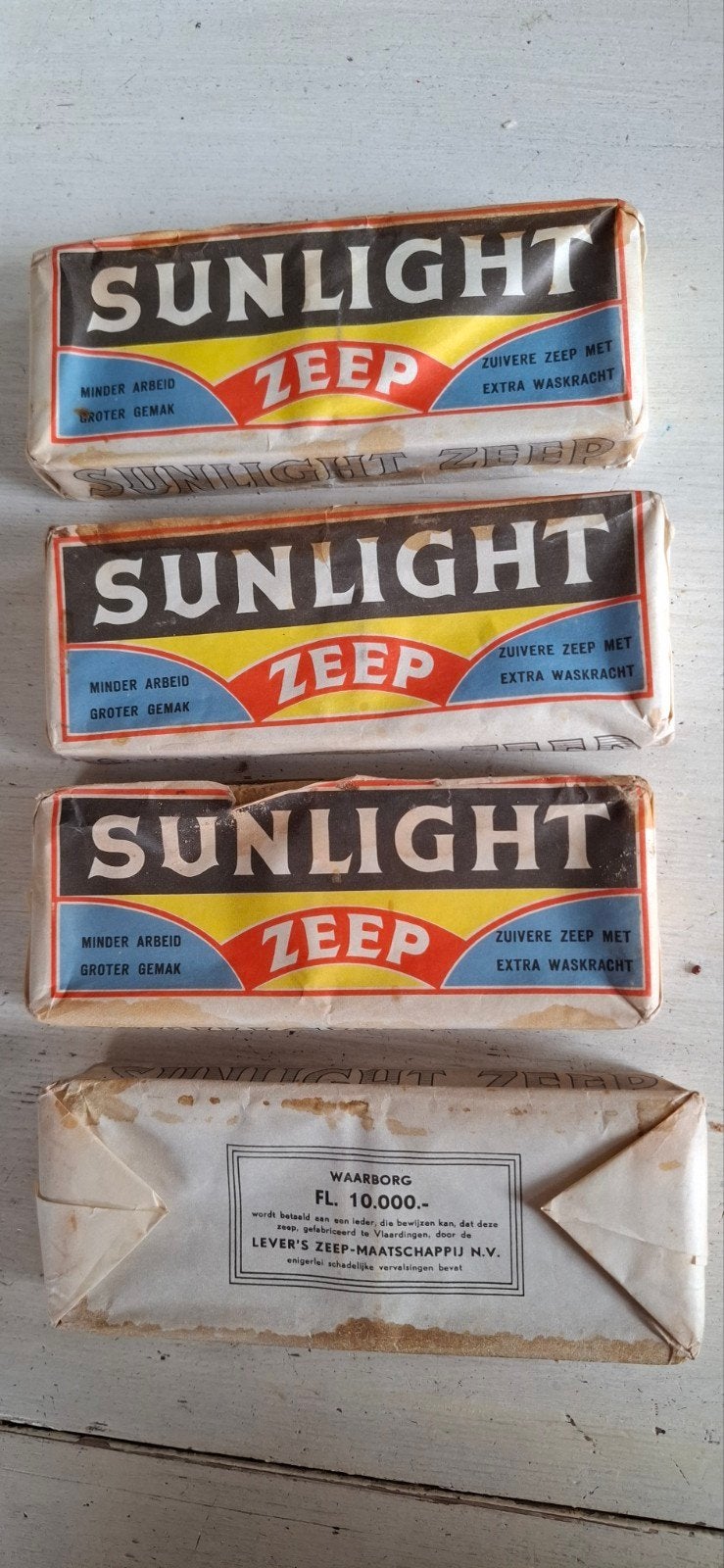 Vintage Sunlight Zeep - Oude Verpakking, Ophalen of Verzenden
