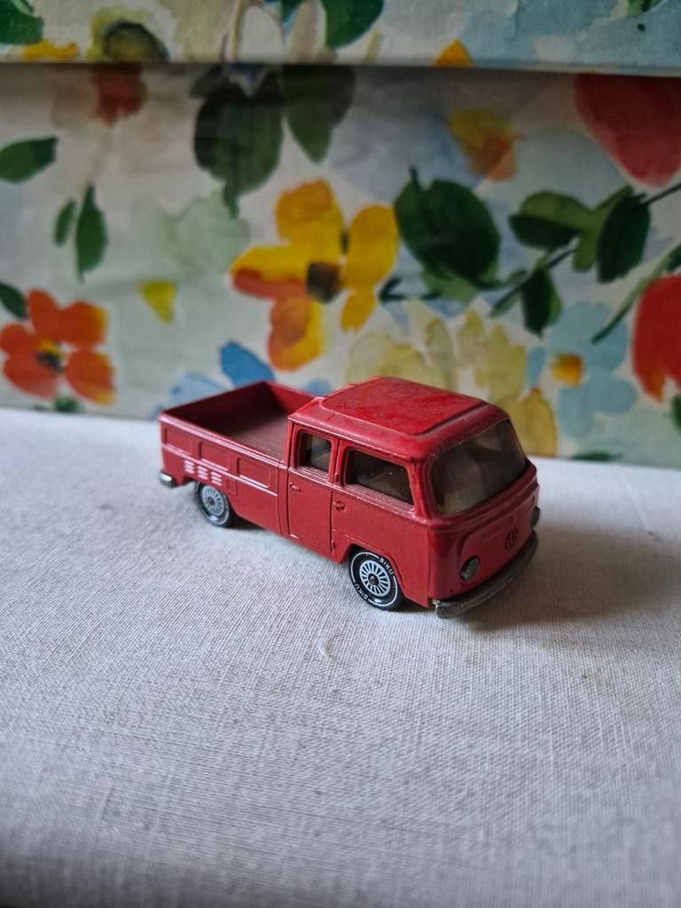 Vintage sik Vw Pick-up - Rood, Overige merken, Gebruikt, 1:50 of kleiner, Auto