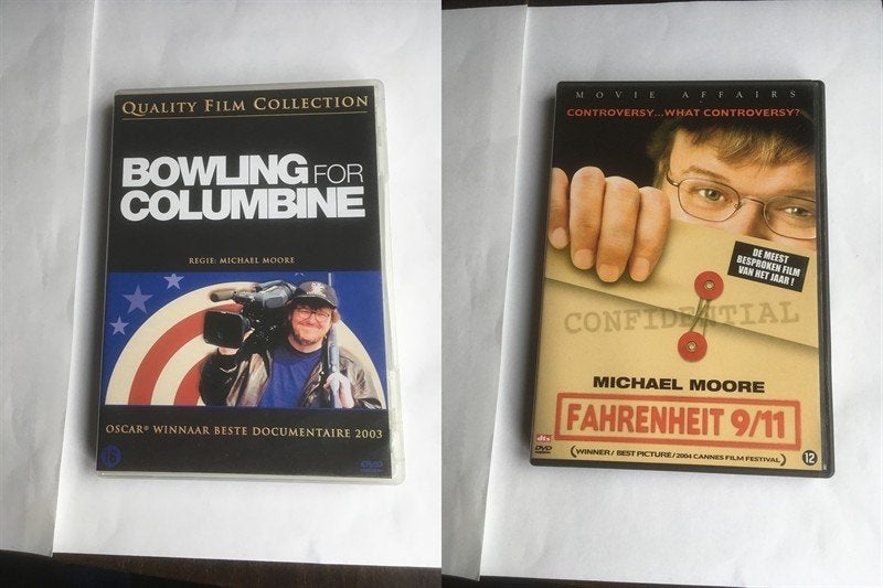 michael moore dvd collectie 2 stuks, Alle leeftijden, Ophalen of Verzenden, Zo goed als nieuw
