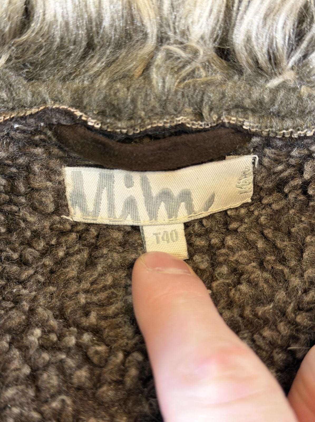 Vintage Dressing Afghaanse jas bruin print dames maat M, Maat 38/40 (M), Bayline Vintage Trading, Bruin, Verzenden
