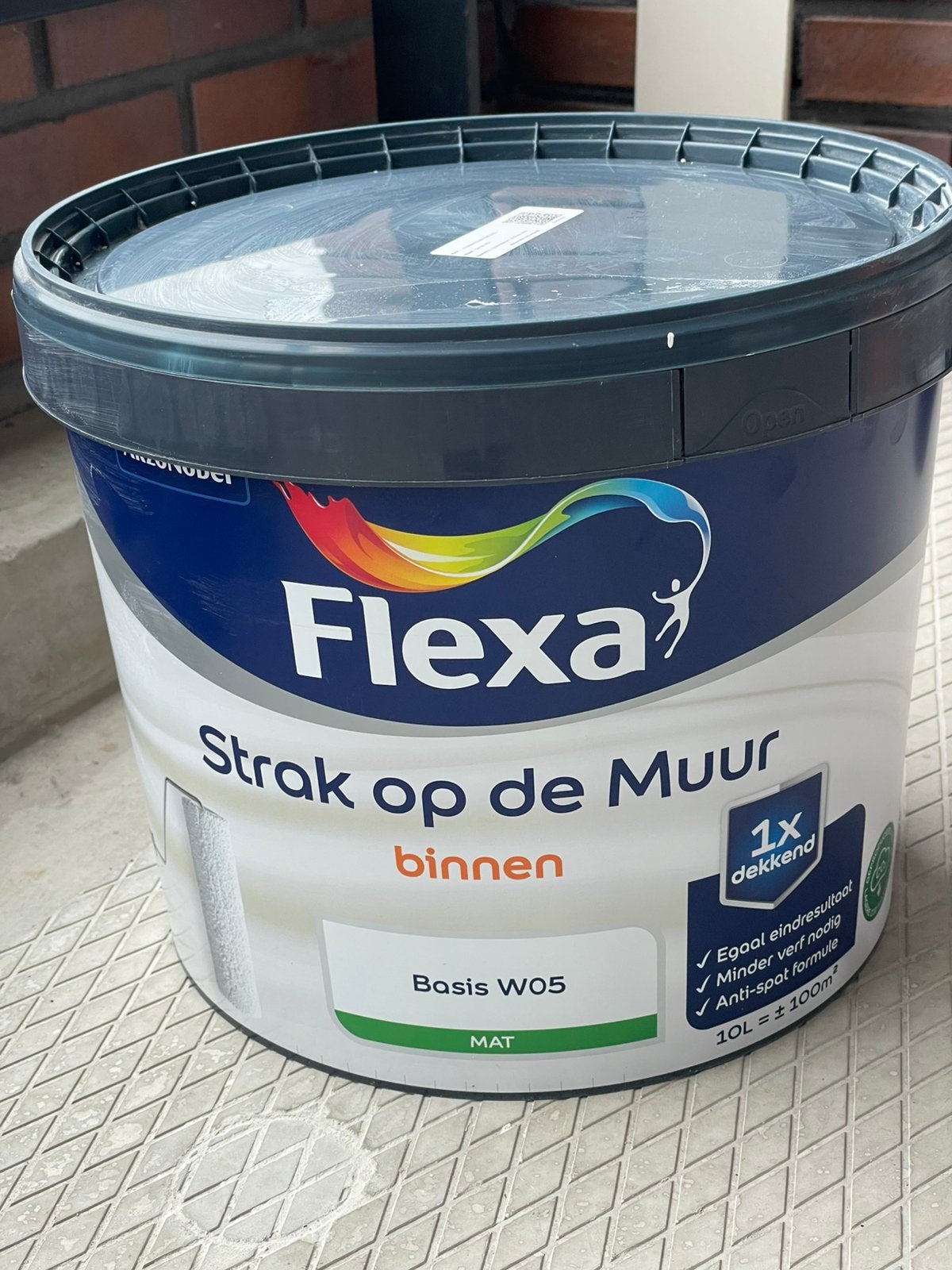 Flexa 10 liter Mat Antique Lace (muur)verf NIEUW sealed, Ophalen, Overige kleuren, Nieuw, Verf