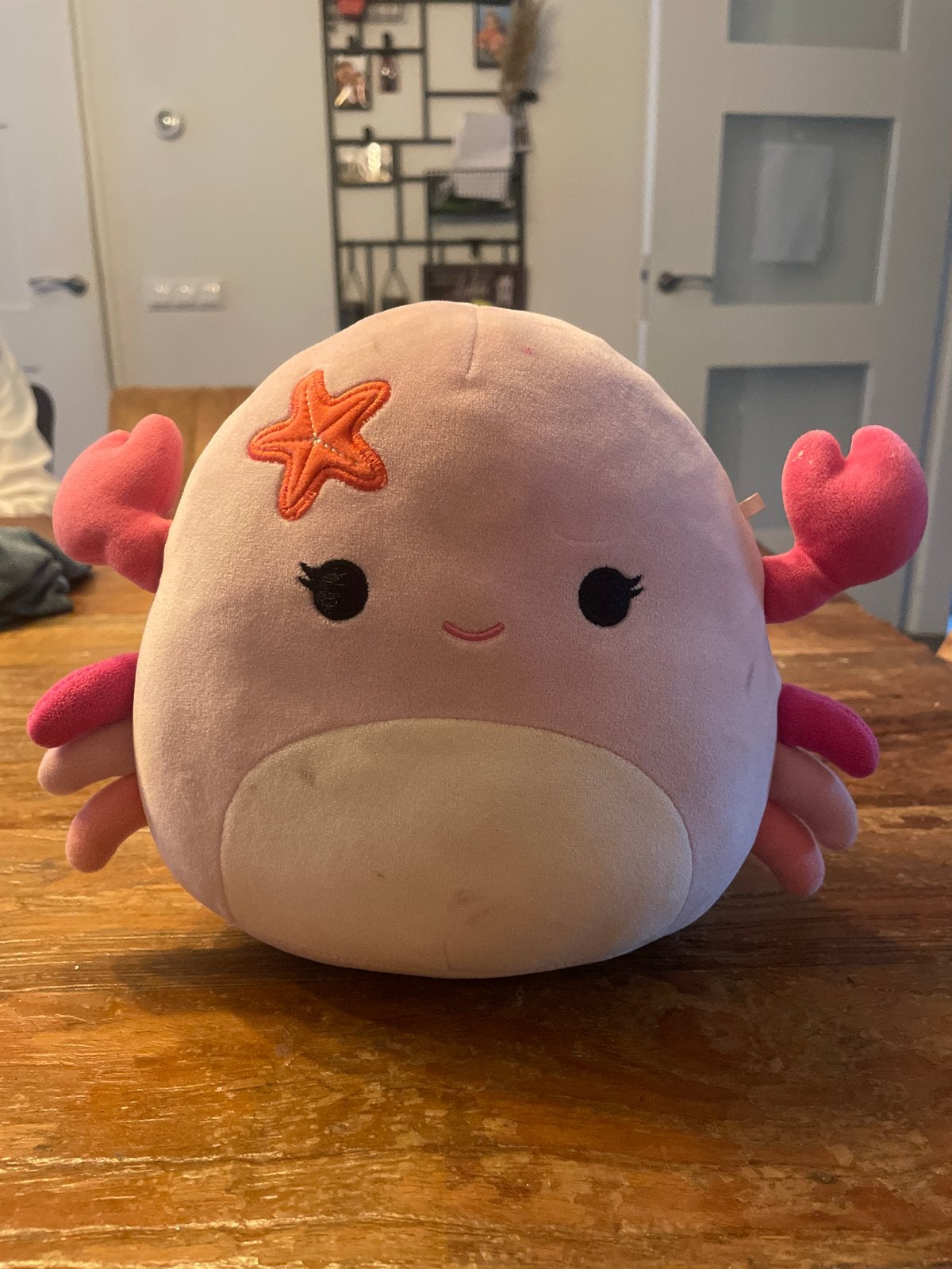 Roze Squishmallow Krab Knuffel met Zeester, Kinderen en Baby's, Speelgoed | Knuffels en Pluche, Gebruikt, Overige typen, Ophalen of Verzenden