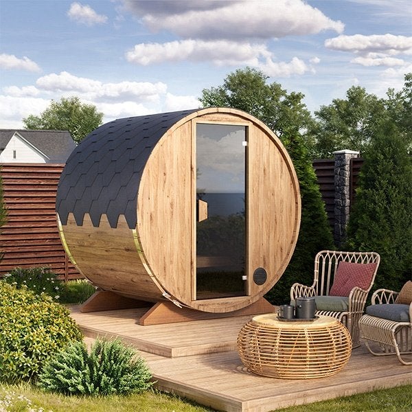 Sauna Barrel 1.60M 2 persoons 230V, Ophalen of Verzenden, Nieuw, Fins of Traditioneel, Complete sauna