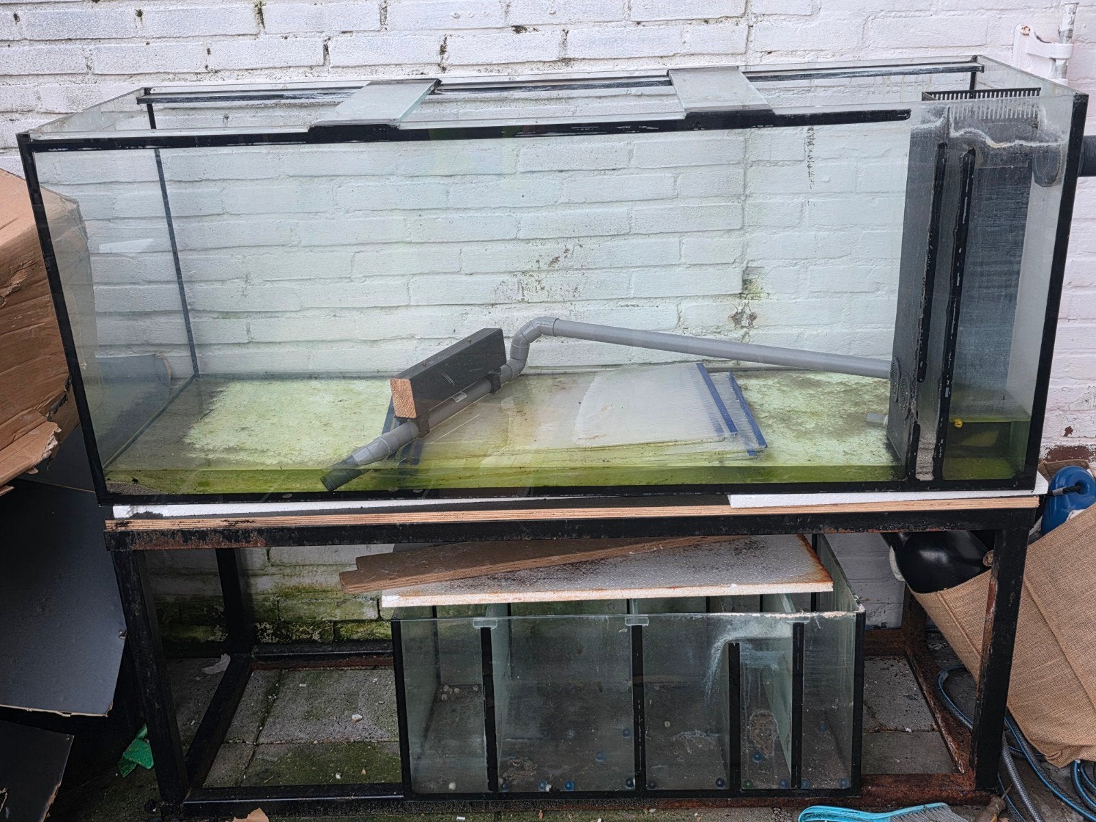 gebruikt aquarium kras vrij, Ophalen