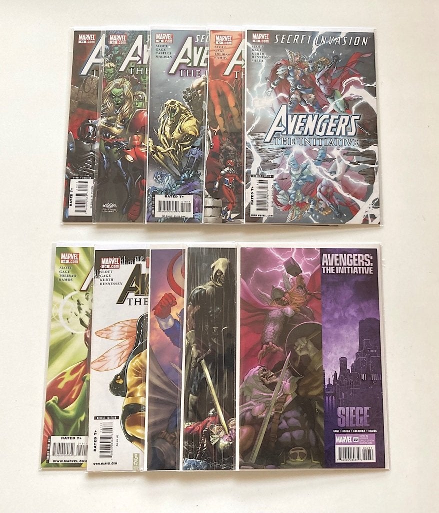 10 x Avengers: The Initiative + Annual 1 (Marvel Comics), Meerdere comics, Ophalen, Nieuw, Amerika