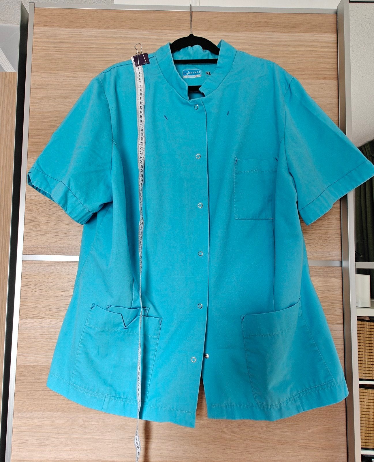 De Berkel werkjasje XL - Turquoise, Kleding | Dames, De Berkel, Ophalen of Verzenden, Gedragen