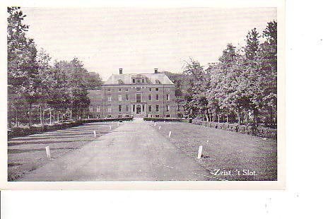 Ansichtkaart 	Zeist	Slot Zeist, Verzenden, 1920 tot 1940, Ongelopen, Utrecht