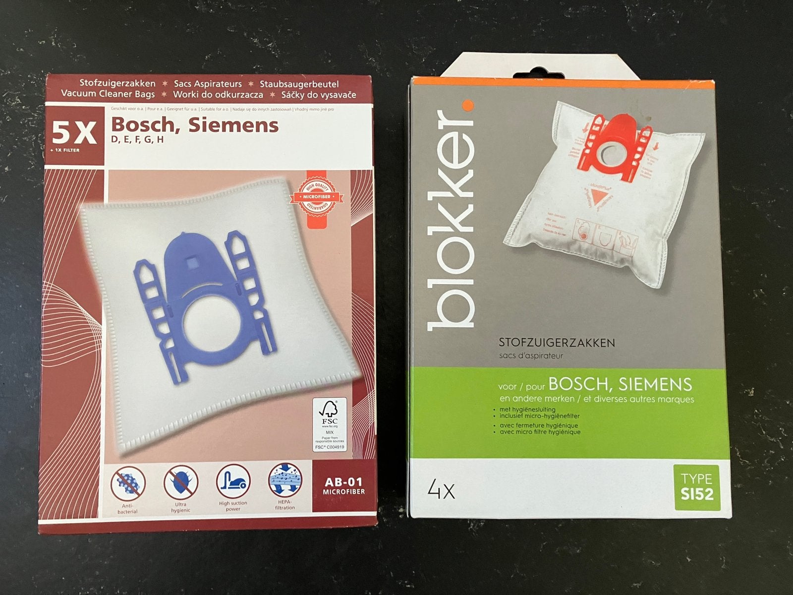 2 dozen stofzuigerzakken Bosch en Siemens, Witgoed en Apparatuur, Stofzuigers, Ophalen of Verzenden, Nieuw