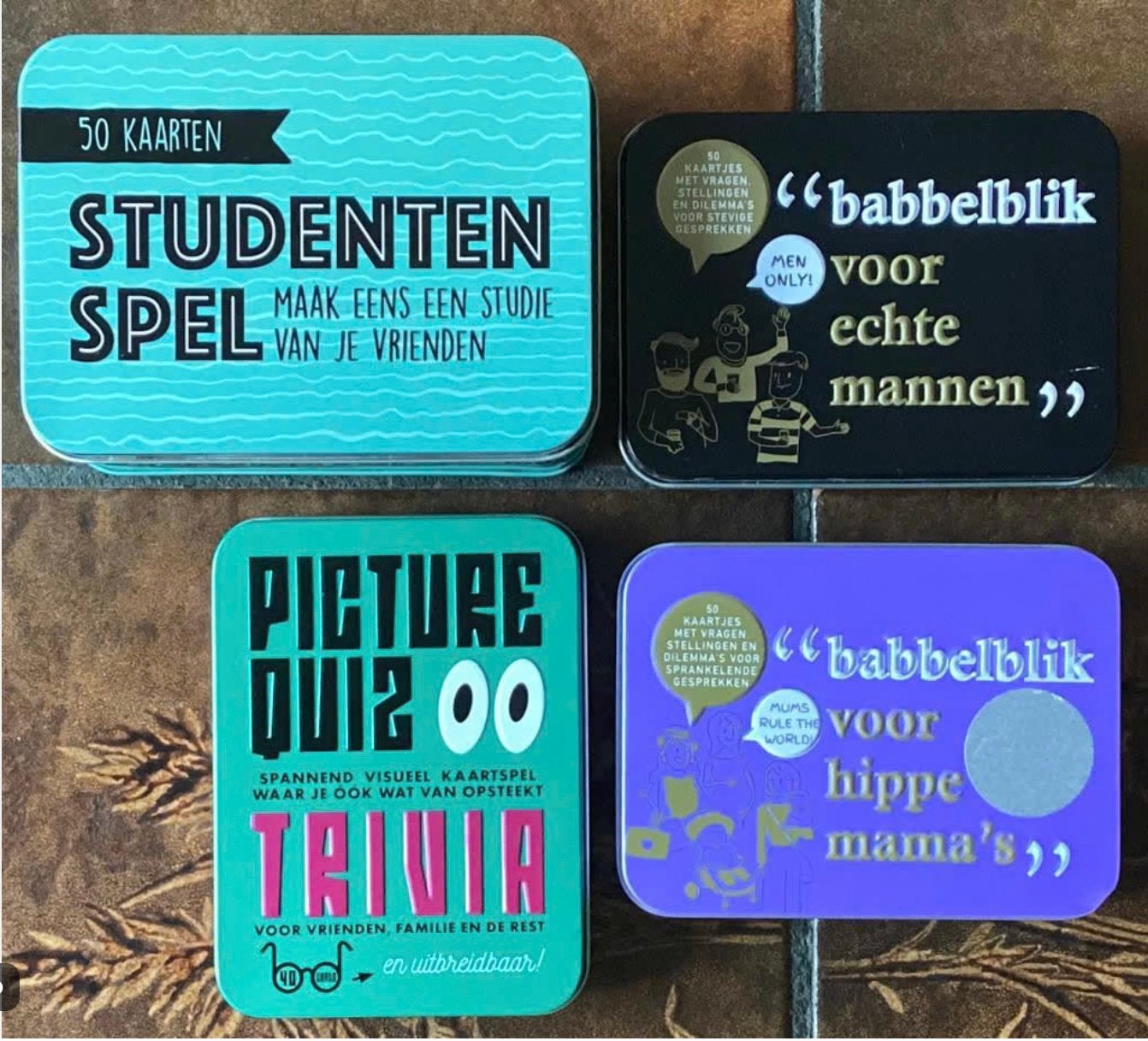 Leuke babbelblikjes en vragen spelletje, Ophalen of Verzenden, Zo goed als nieuw