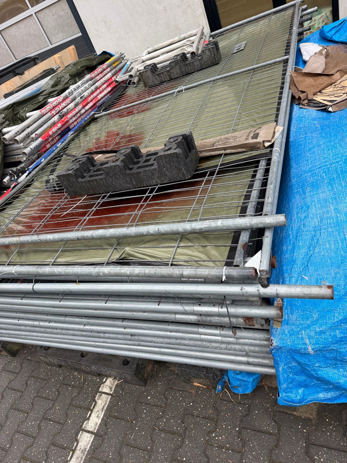 12x Bouwhekken 3.5m breed x 2m hoog met voeten, Ophalen of Verzenden, Gebruikt, Overige typen, 2 tot 5 meter