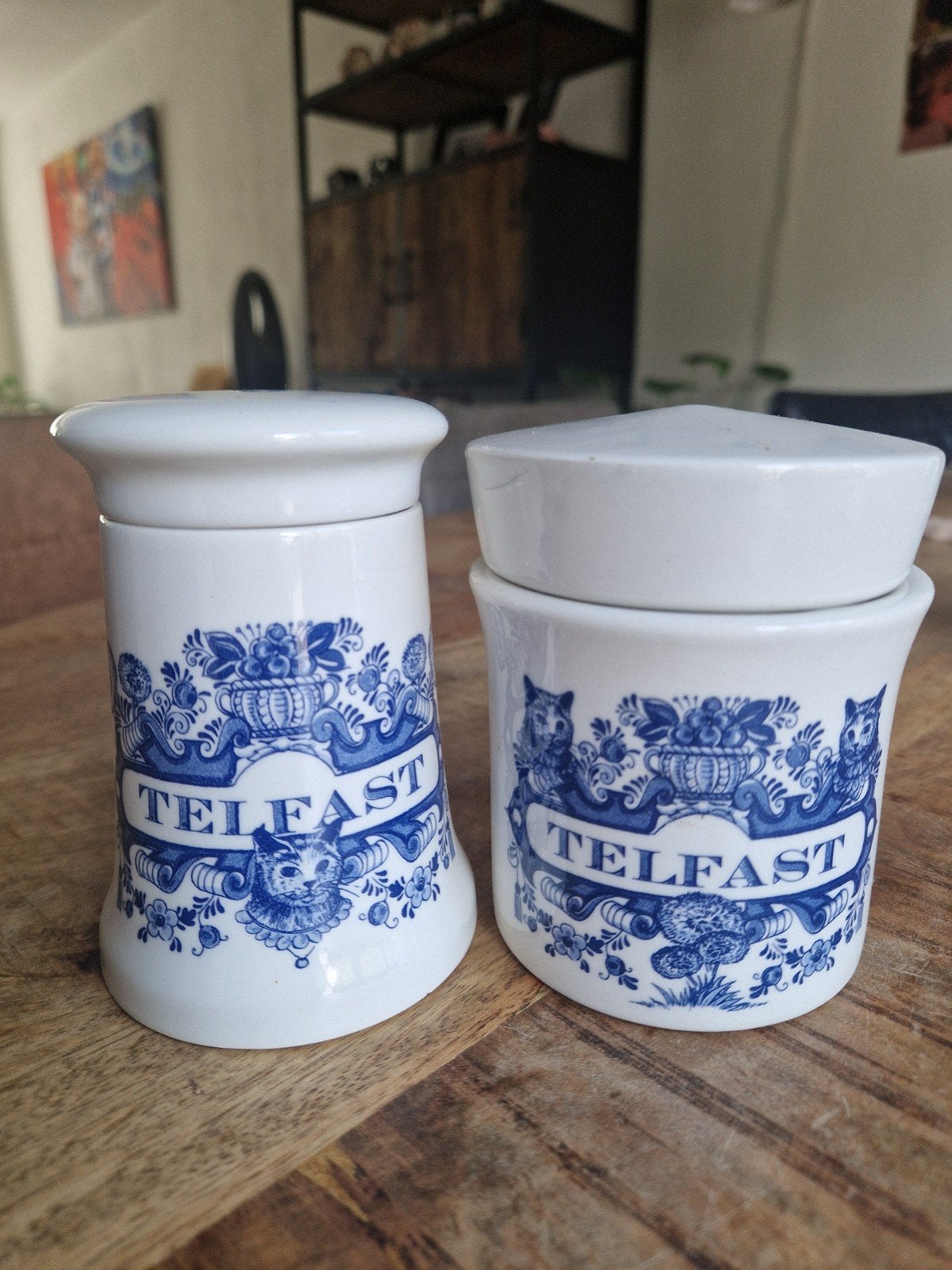 Telfast Delfts Blauw Kruidenpotjes - Plazuid Schoonhoven, Ophalen of Verzenden