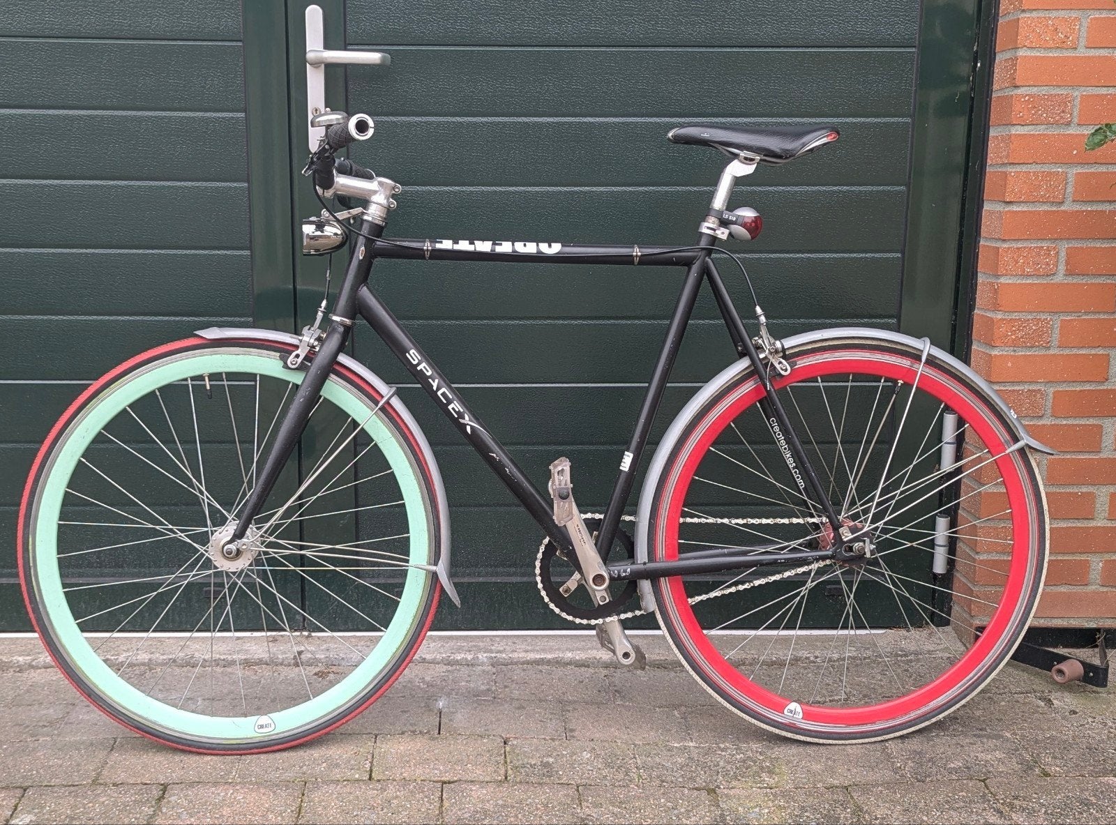 Single Speed Fiets - Frame 58cm - Flip-Flop Naaf, Gebruikt, Velgrem, 57 tot 61 cm, Ophalen