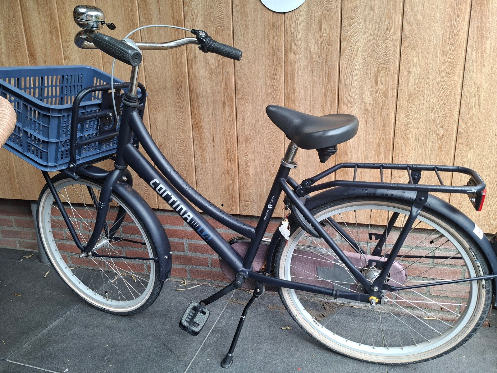 Cortina 24 inch - Donkerblauw met krat, Terugtraprem, Gebruikt, Versnellingen, Minder dan 47 cm