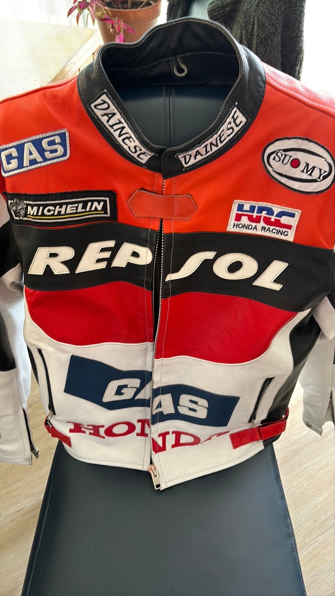 Honda Dainese vintage jacket jas leer., Ophalen, Tweedehands, Jas | leer