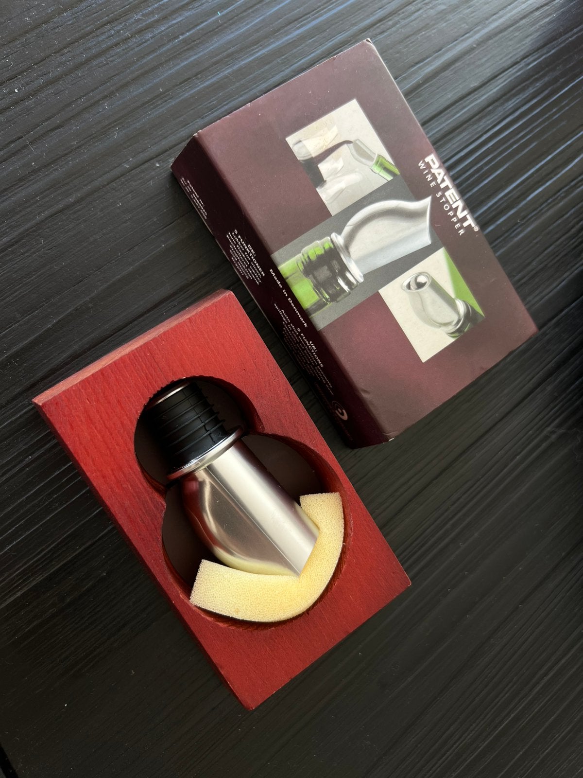Patent wijnstopper/ wine stopper, Ophalen of Verzenden, Zo goed als nieuw, Miniatuur