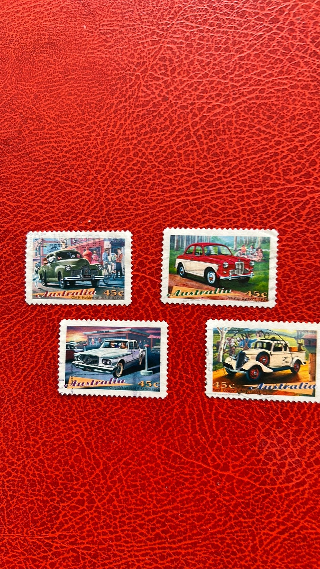Australie vier Autos, Verzenden, Gestempeld