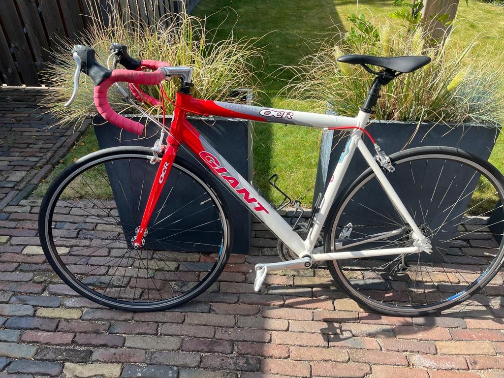 Giant OCR Racefiets - Rood/Wit, Maat L (55.5 cm), Fietsen en Brommers, Fietsen | Racefietsen, Gebruikt, Heren, Giant, 15 tot 20 versnellingen