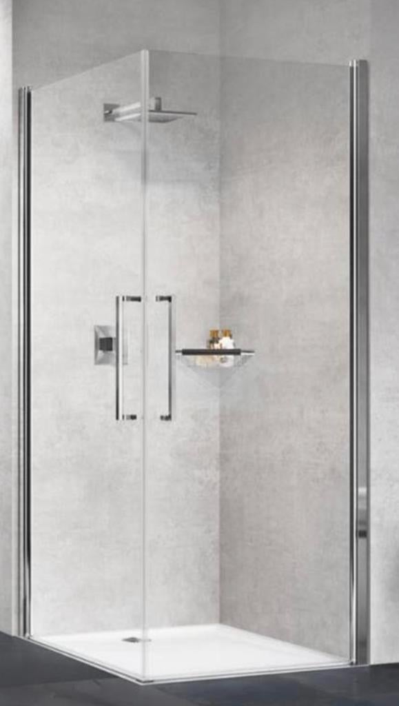 Novellini douche-instap met draaideuren (ruimtebesparend), Ophalen, 200 cm of meer, 75 cm of meer, Overige typen