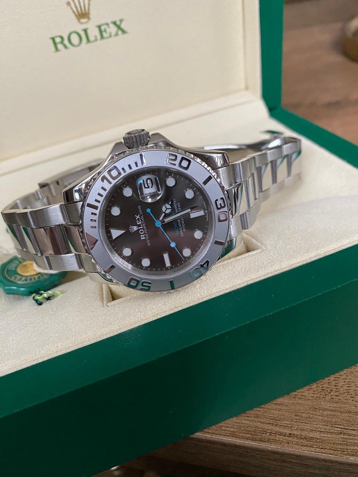 Rolex Yacht-Master rhodium  (hommage), Ophalen of Verzenden, Zo goed als nieuw, Staal, Rolex